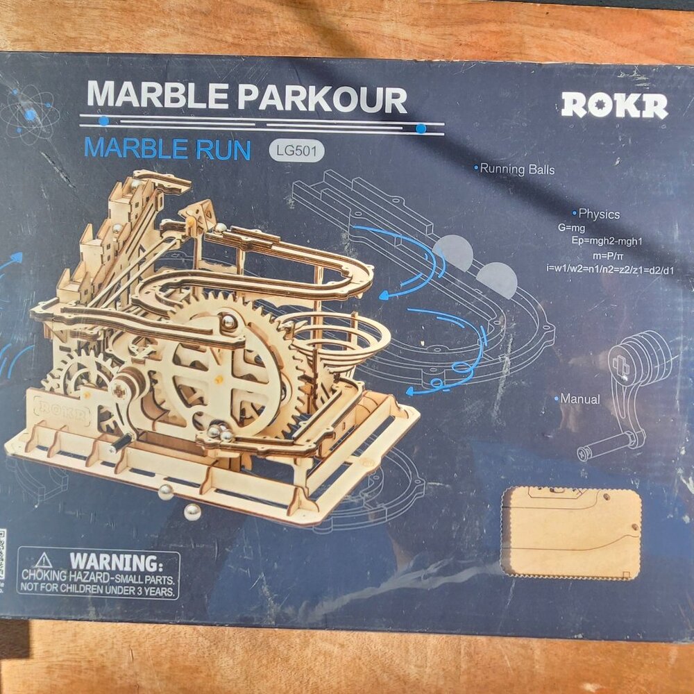 ROKR Marble Parkour Marble Run 3D Wooden Puzzle LG501 Physics Game Educational